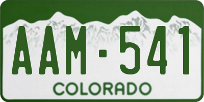 CO license plate AAM541