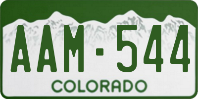 CO license plate AAM544