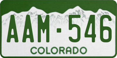 CO license plate AAM546