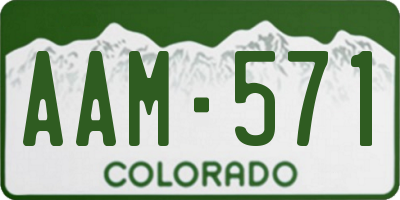 CO license plate AAM571