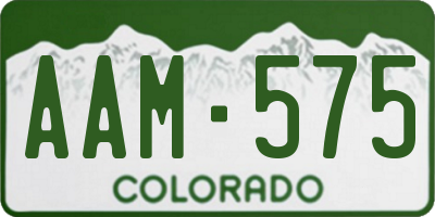 CO license plate AAM575