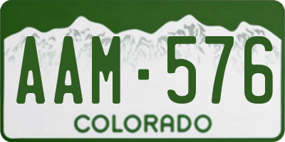 CO license plate AAM576
