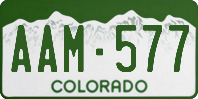 CO license plate AAM577
