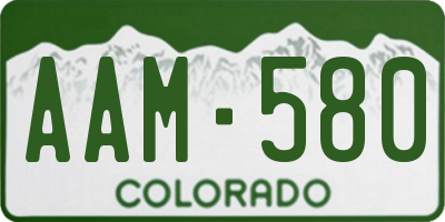 CO license plate AAM580