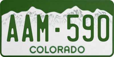 CO license plate AAM590