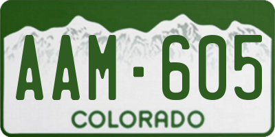 CO license plate AAM605