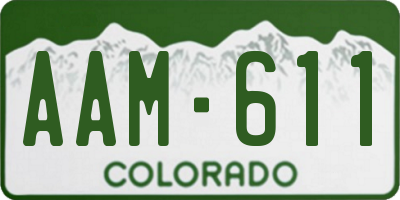 CO license plate AAM611