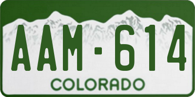 CO license plate AAM614
