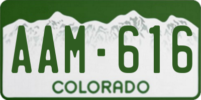 CO license plate AAM616