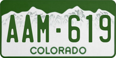 CO license plate AAM619