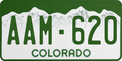 CO license plate AAM620