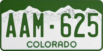 CO license plate AAM625