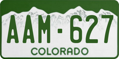 CO license plate AAM627