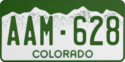 CO license plate AAM628