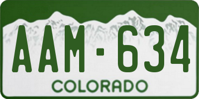 CO license plate AAM634