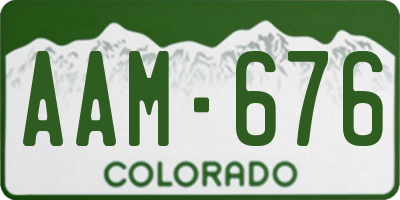 CO license plate AAM676