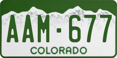 CO license plate AAM677