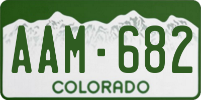 CO license plate AAM682