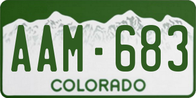 CO license plate AAM683