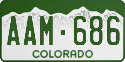 CO license plate AAM686