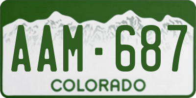 CO license plate AAM687