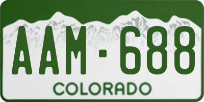 CO license plate AAM688