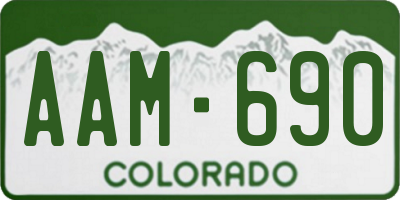 CO license plate AAM690