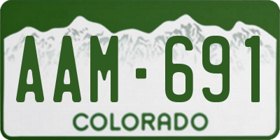 CO license plate AAM691