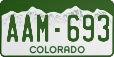 CO license plate AAM693