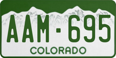 CO license plate AAM695