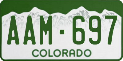 CO license plate AAM697