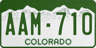 CO license plate AAM710