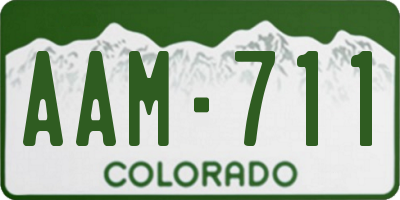 CO license plate AAM711