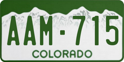CO license plate AAM715