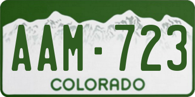 CO license plate AAM723