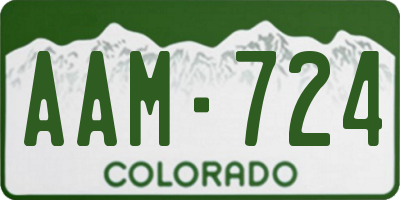 CO license plate AAM724