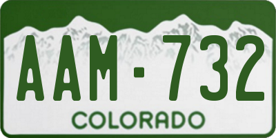CO license plate AAM732