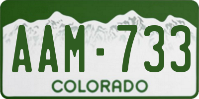 CO license plate AAM733