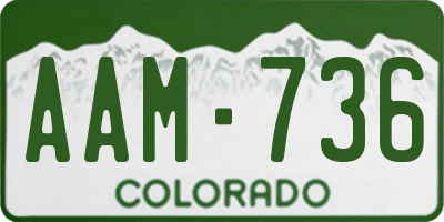 CO license plate AAM736
