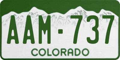 CO license plate AAM737