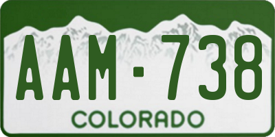 CO license plate AAM738