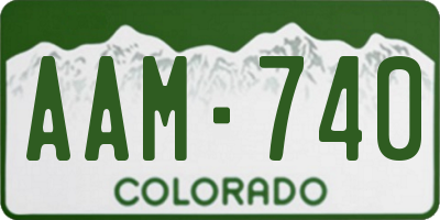 CO license plate AAM740