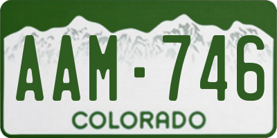 CO license plate AAM746