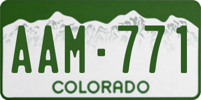 CO license plate AAM771