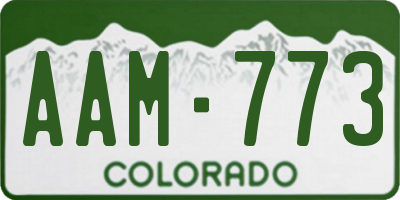 CO license plate AAM773