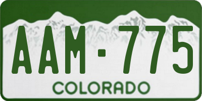 CO license plate AAM775