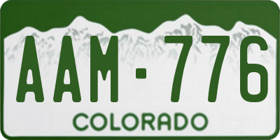 CO license plate AAM776