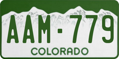 CO license plate AAM779