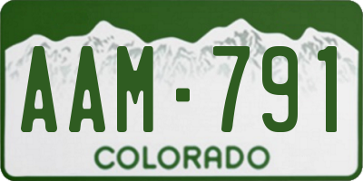 CO license plate AAM791