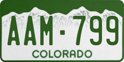 CO license plate AAM799